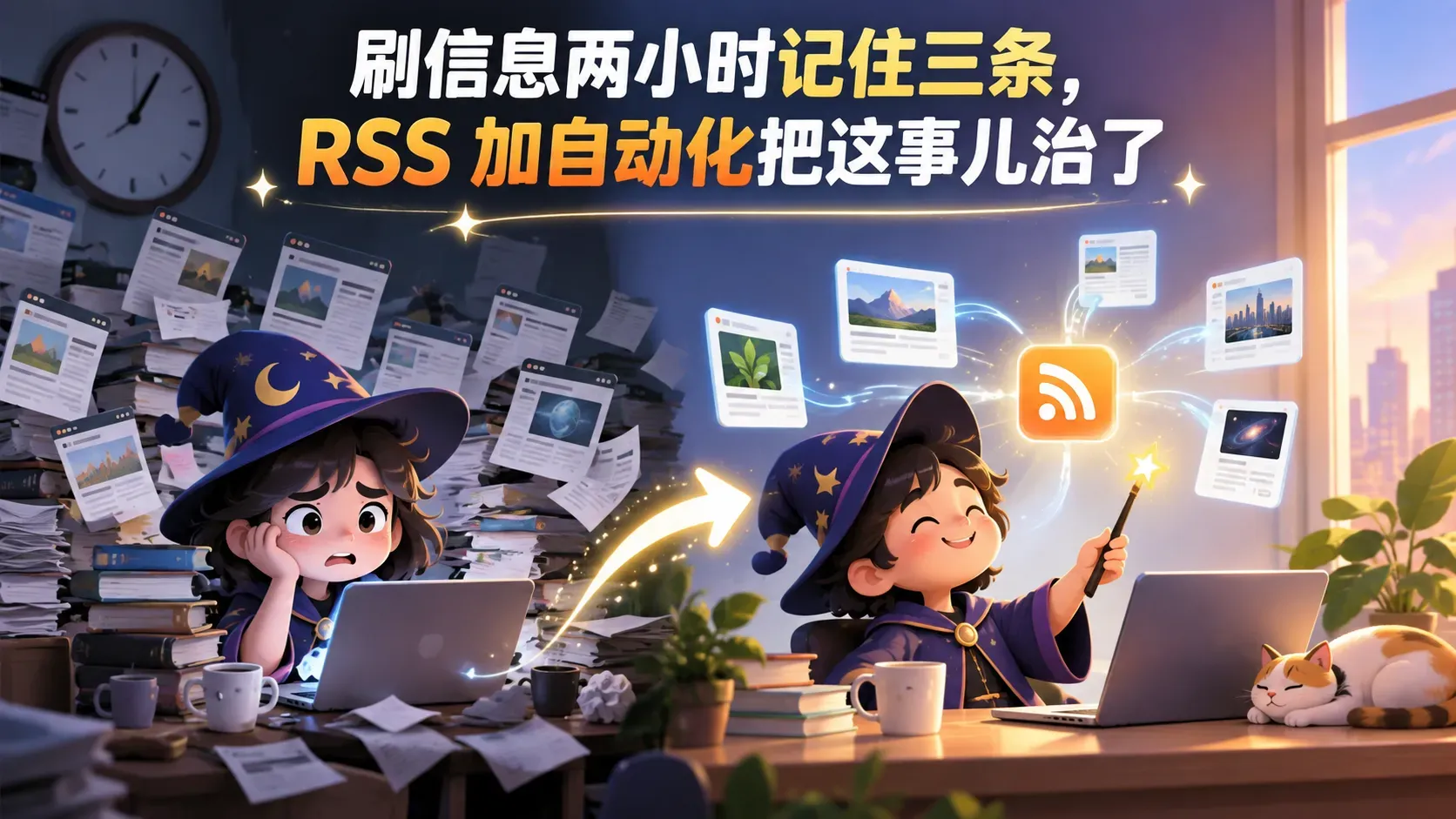 刷信息两小时记住三条，RSS 加自动化把这事儿治了
