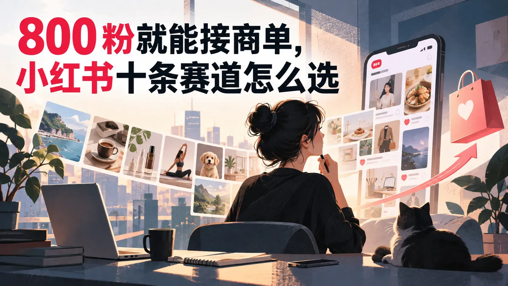800 粉就能接商单，小红书十条赛道怎么选