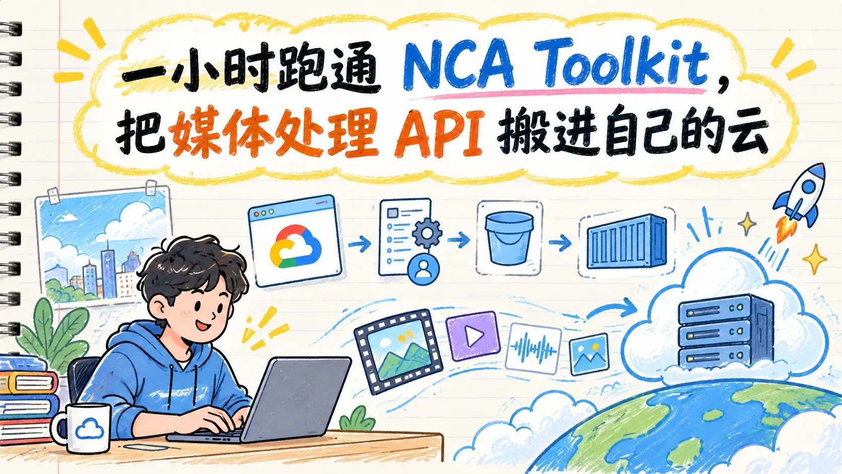 一小时跑通 NCA Toolkit，把媒体处理 API 搬进自己的云