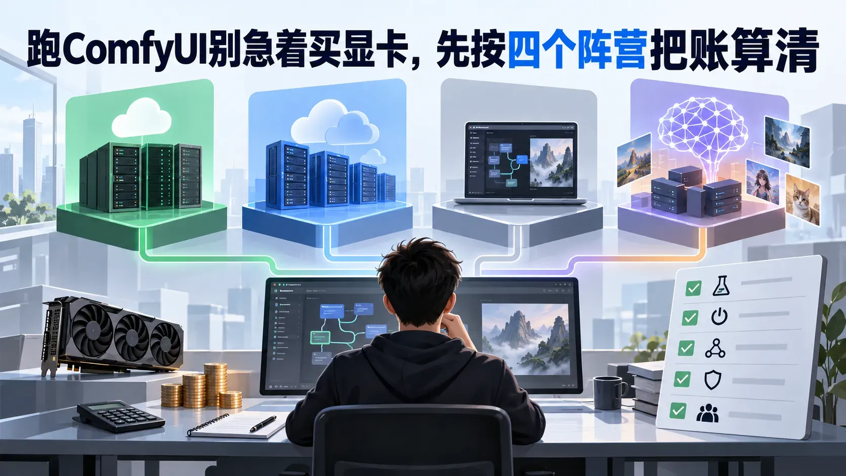 跑ComfyUI别急着买显卡，先按四个阵营把账算清