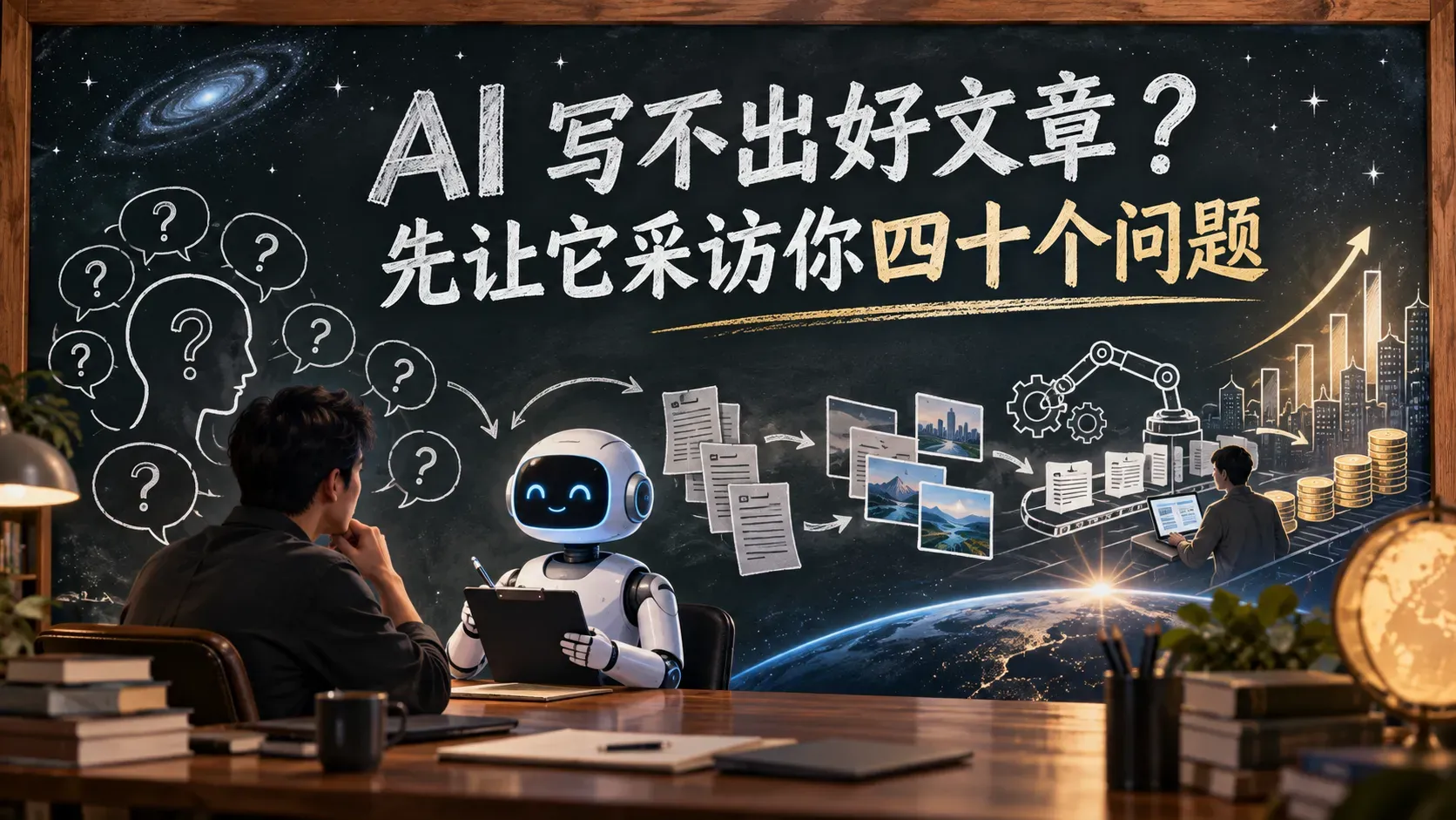AI 写不出好文章？先让它采访你四十个问题