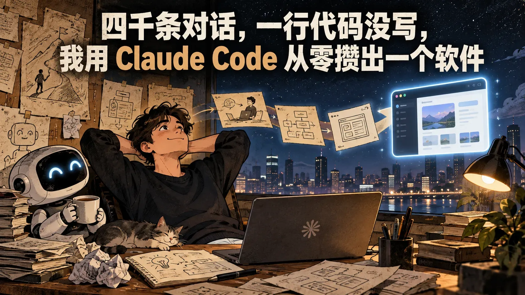 四千条对话，一行代码没写，我用 Claude Code 从零攒出一个软件