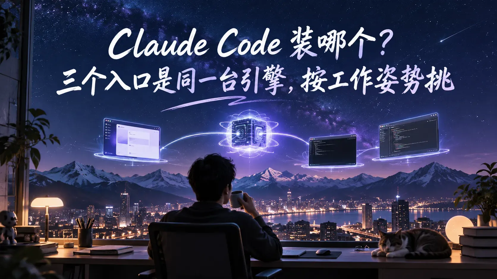Claude Code 装哪个？三个入口是同一台引擎，按工作姿势挑