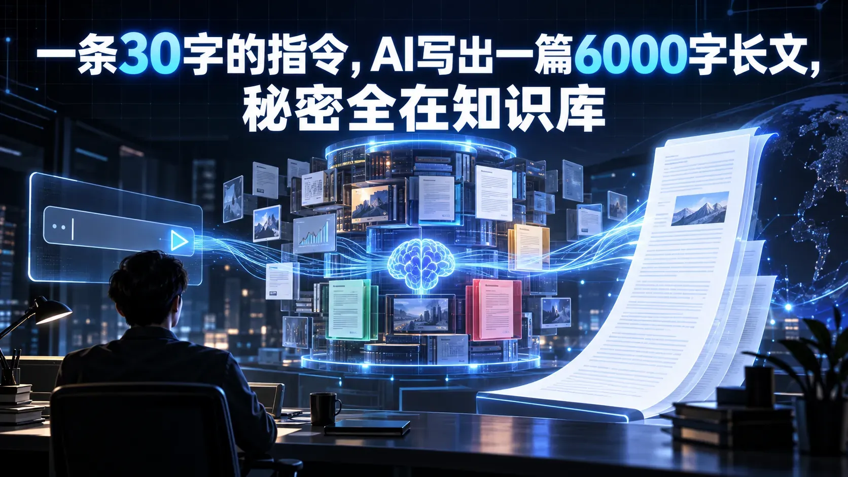 一条30字的指令，AI写出一篇6000字长文，秘密全在知识库