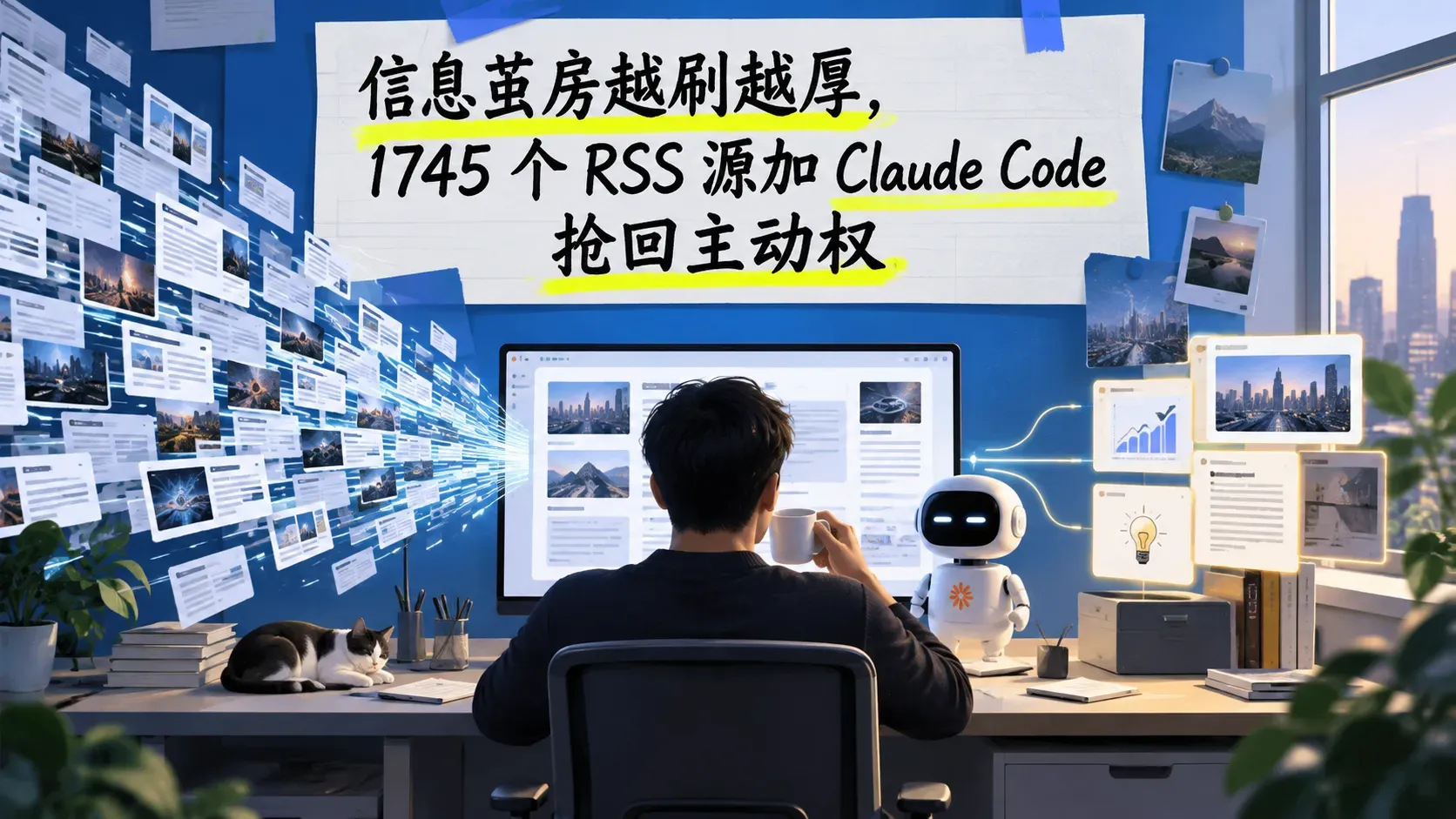 信息茧房越刷越厚，1745 个 RSS 源加 Claude Code 抢回主动权