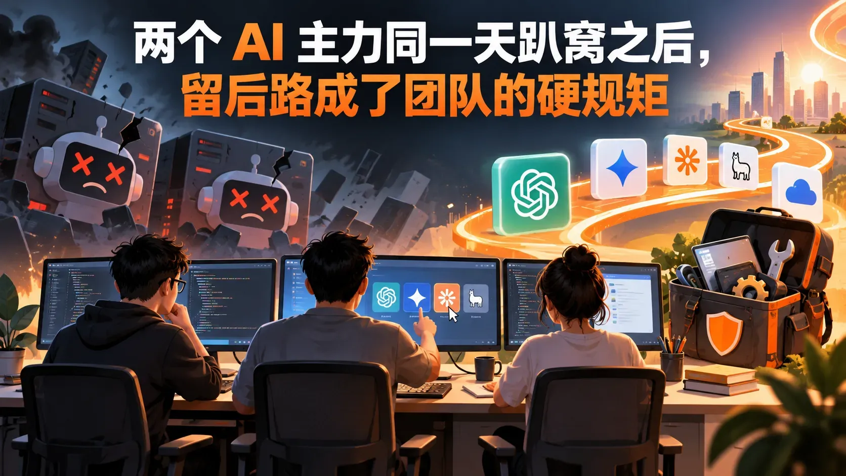 两个 AI 主力同一天趴窝之后，留后路成了团队的硬规矩