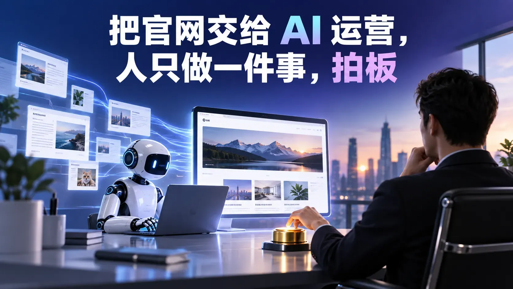 把官网交给 AI 运营，人只做一件事，拍板