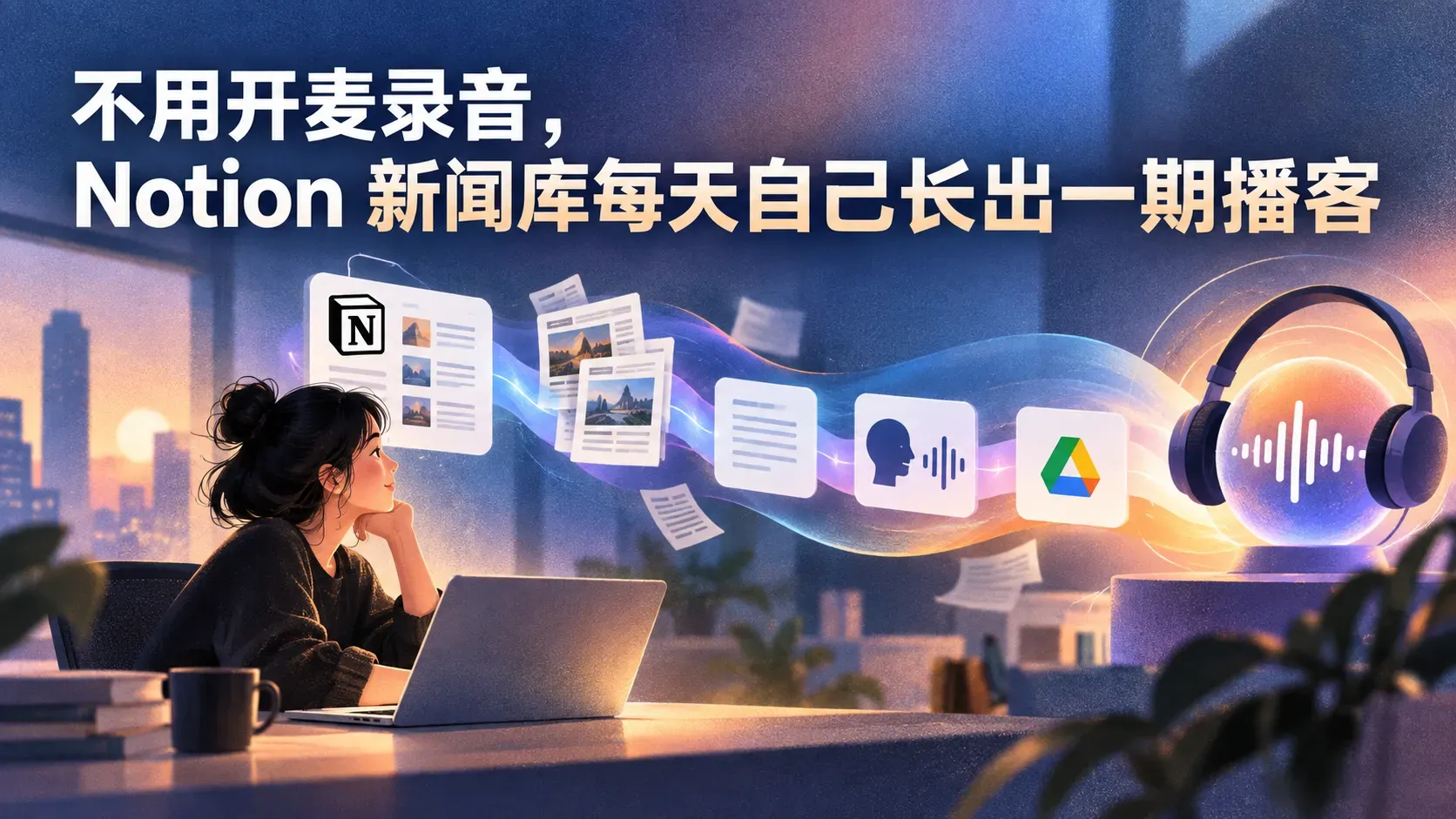 不用开麦录音，Notion 新闻库每天自己长出一期播客