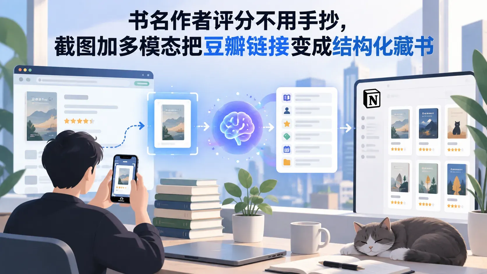 书名作者评分不用手抄，截图加多模态把豆瓣链接变成结构化藏书