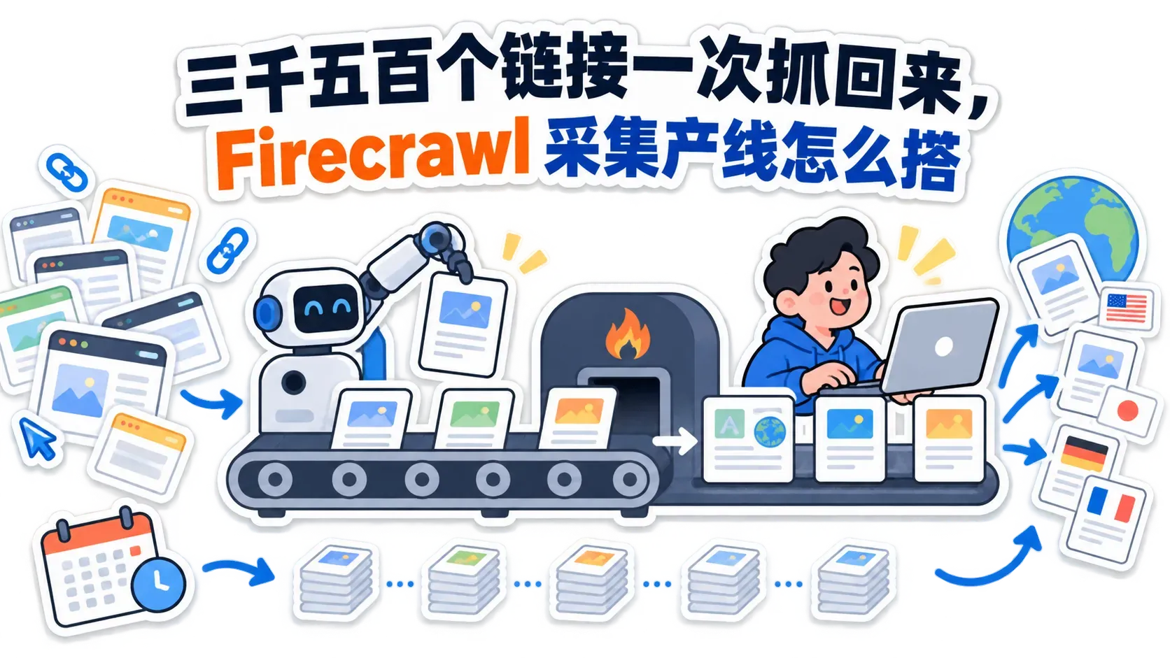 三千五百个链接一次抓回来，Firecrawl 采集产线怎么搭