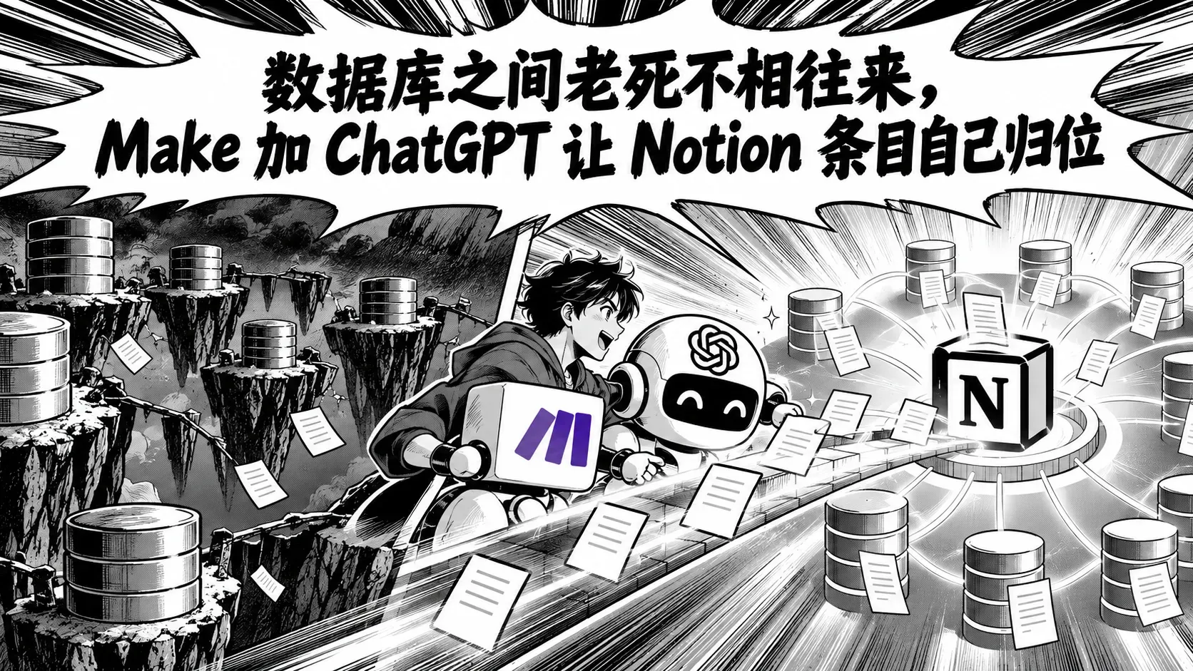 数据库之间老死不相往来，Make 加 ChatGPT 让 Notion 条目自己归位