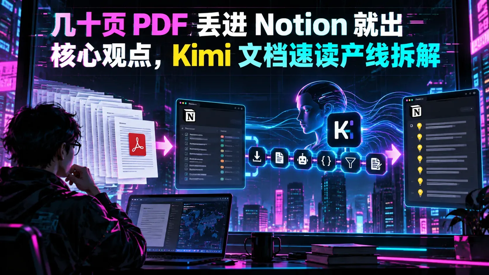 几十页 PDF 丢进 Notion 就出核心观点，Kimi 文档速读产线拆解