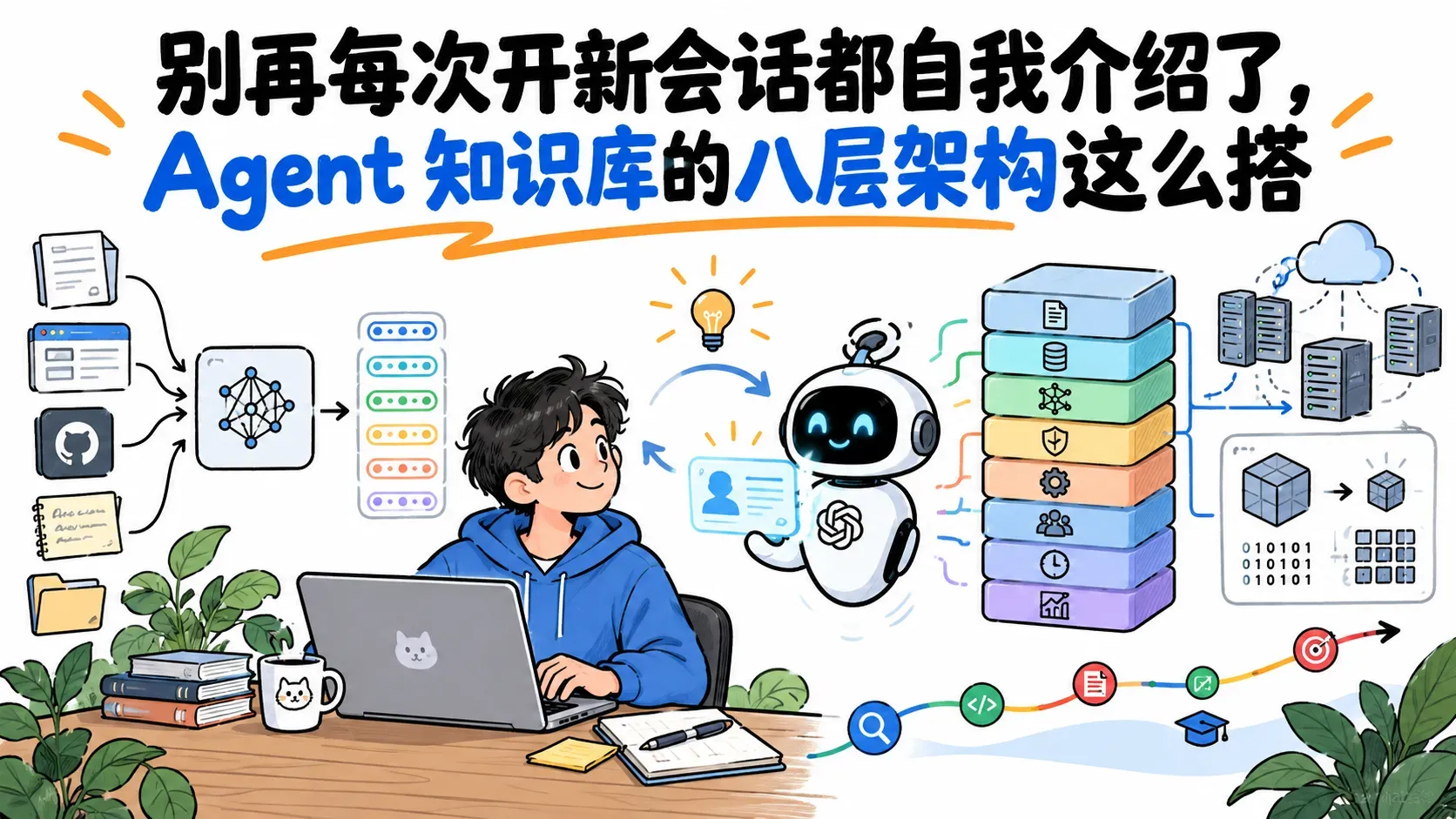 别再每次开新会话都自我介绍了，Agent 知识库的八层架构这么搭
