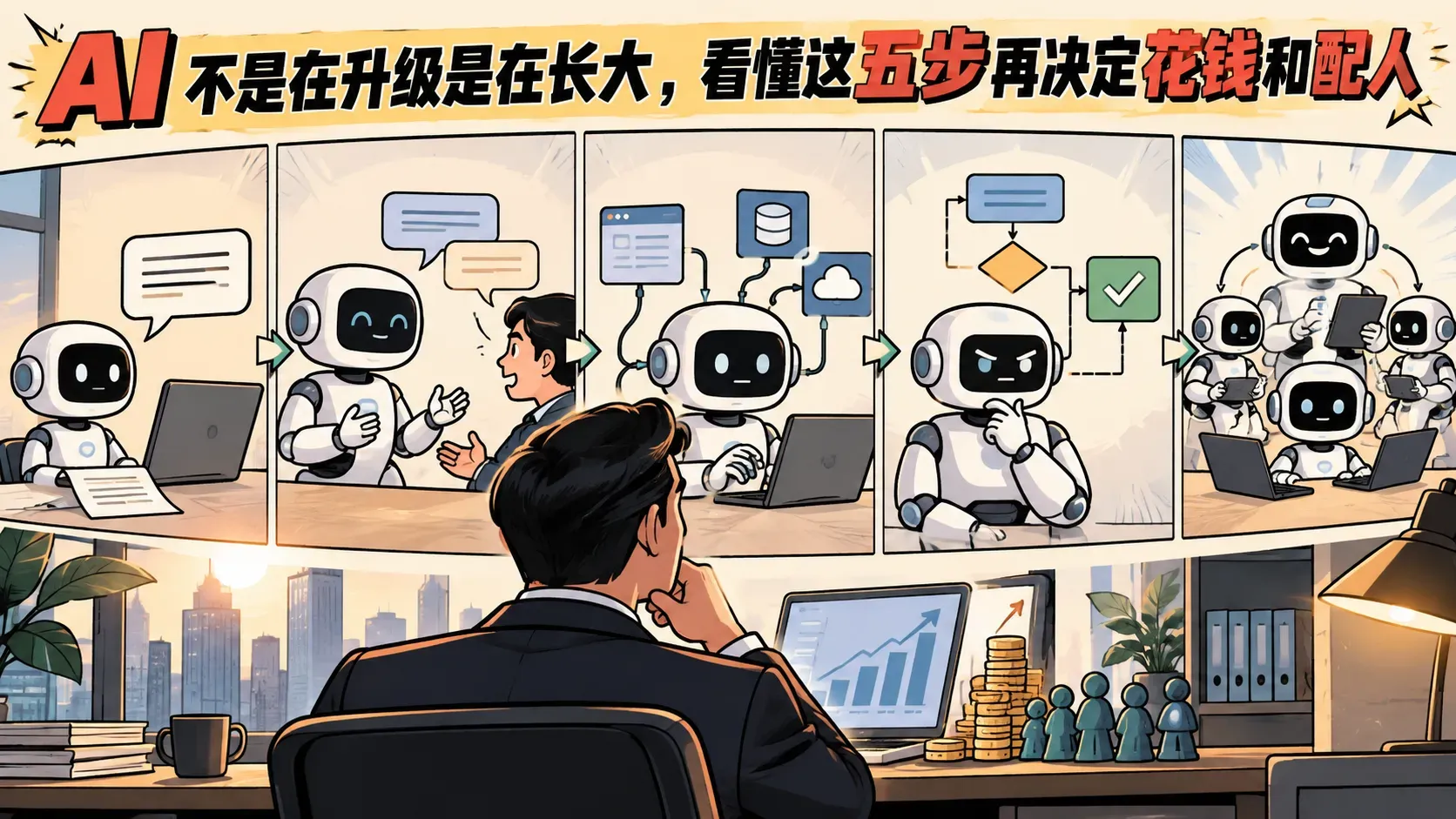 AI 不是在升级是在长大，看懂这五步再决定花钱和配人