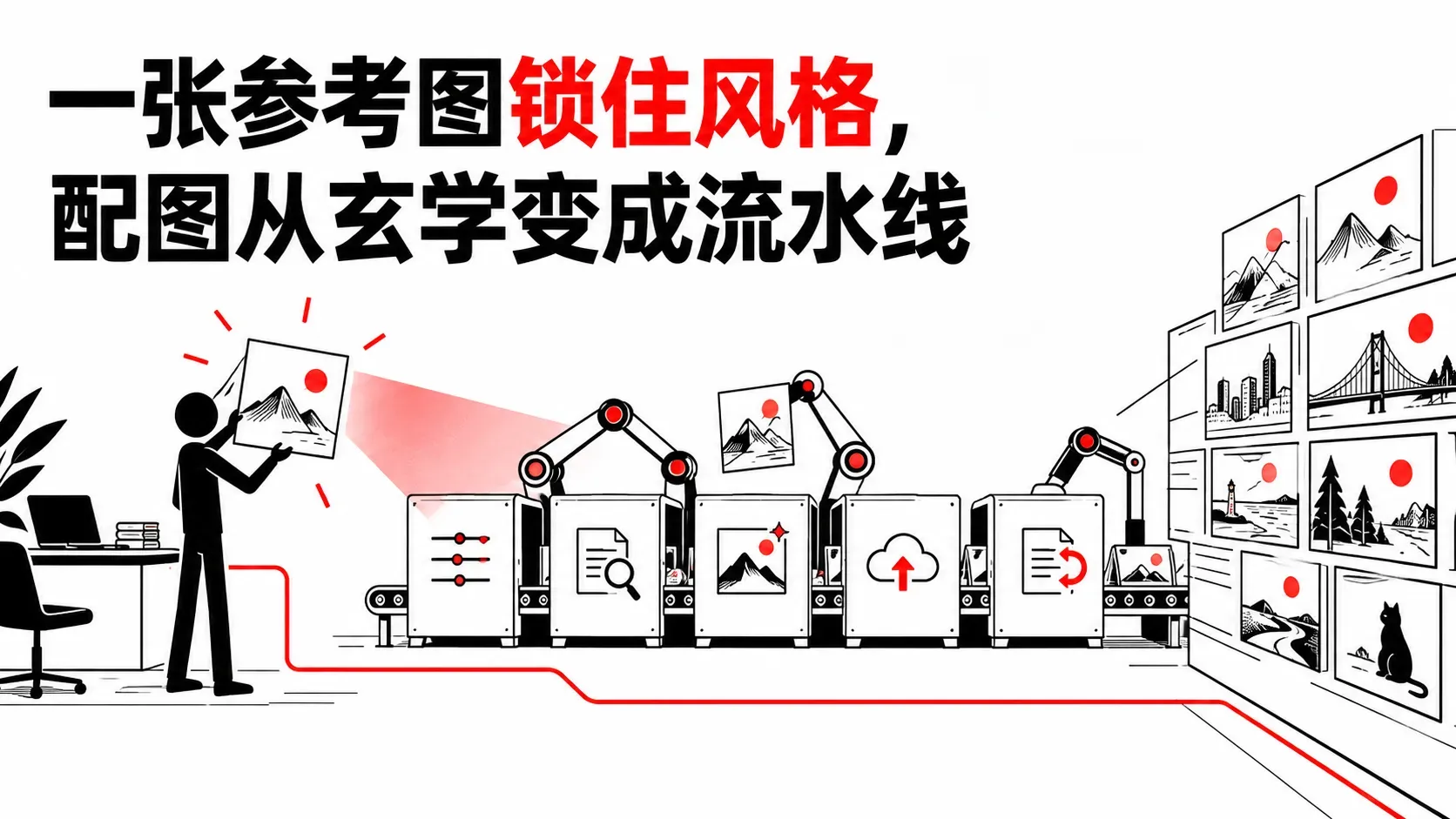 一张参考图锁住风格，配图从玄学变成流水线